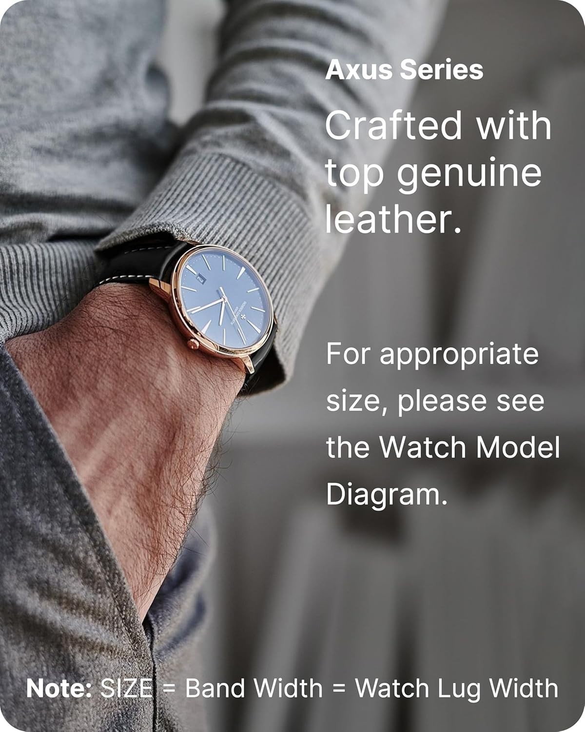 Durable 20mm Leather Watch Band with Adjustable Fit – Perfect for All Occasions