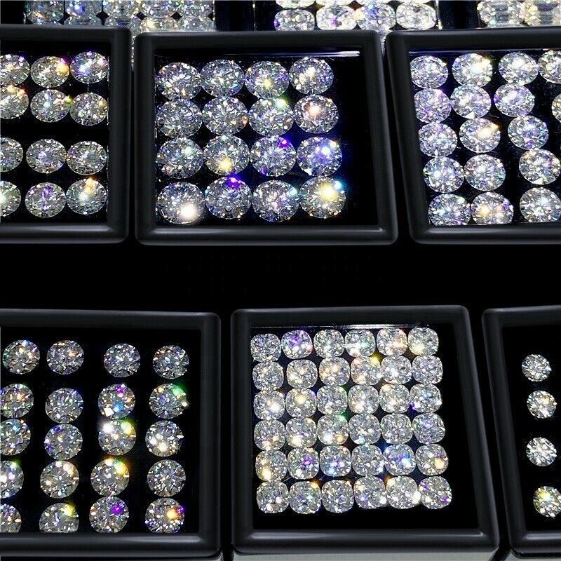 1.00 Carat Moissanite GRA Certified D Color VVS1 6.5MM Round Brilliant