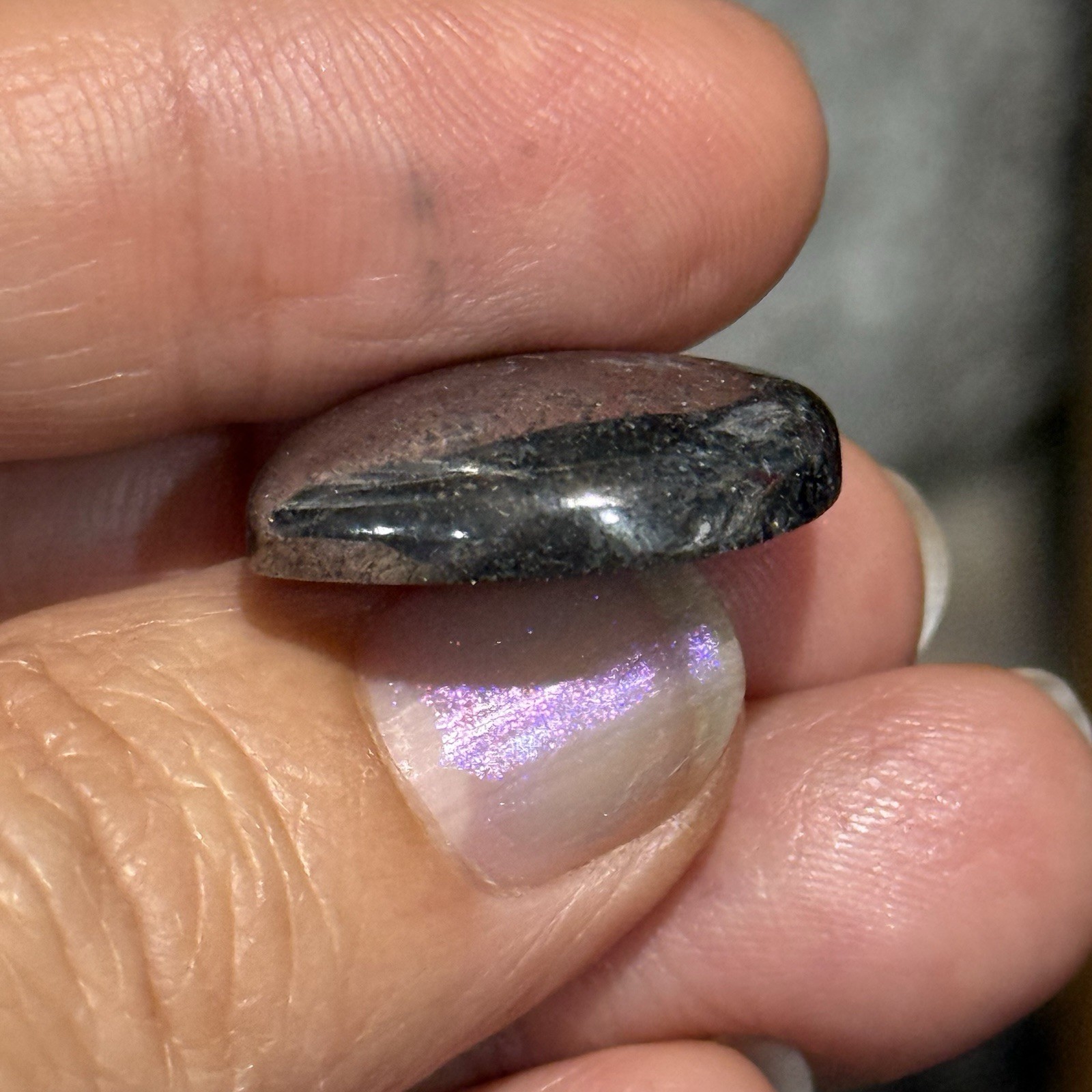 30.5ct 22.9x20x5.5mm Rare Natural Native Silver Smooth Cabochon Gem
