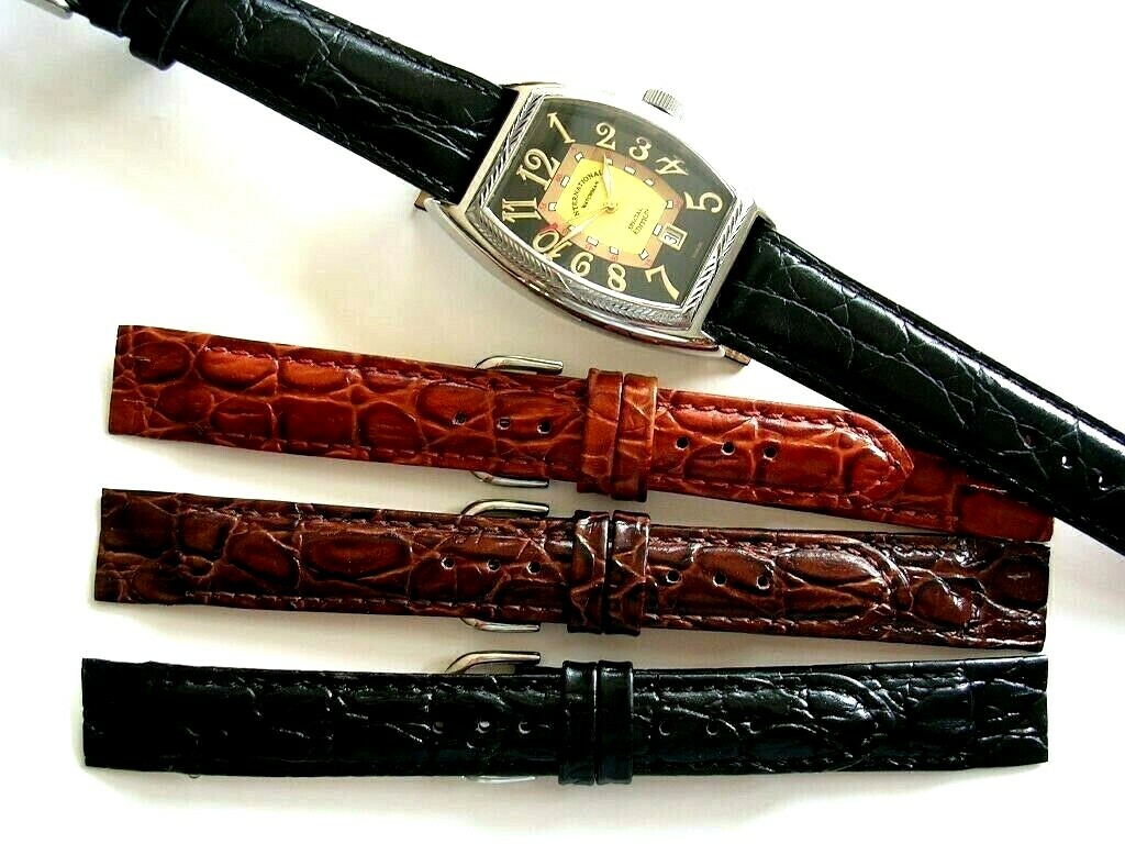 Open End wire lug 16 17 18 19 20 Gen Alligator calf watch band strap IW SUISSE