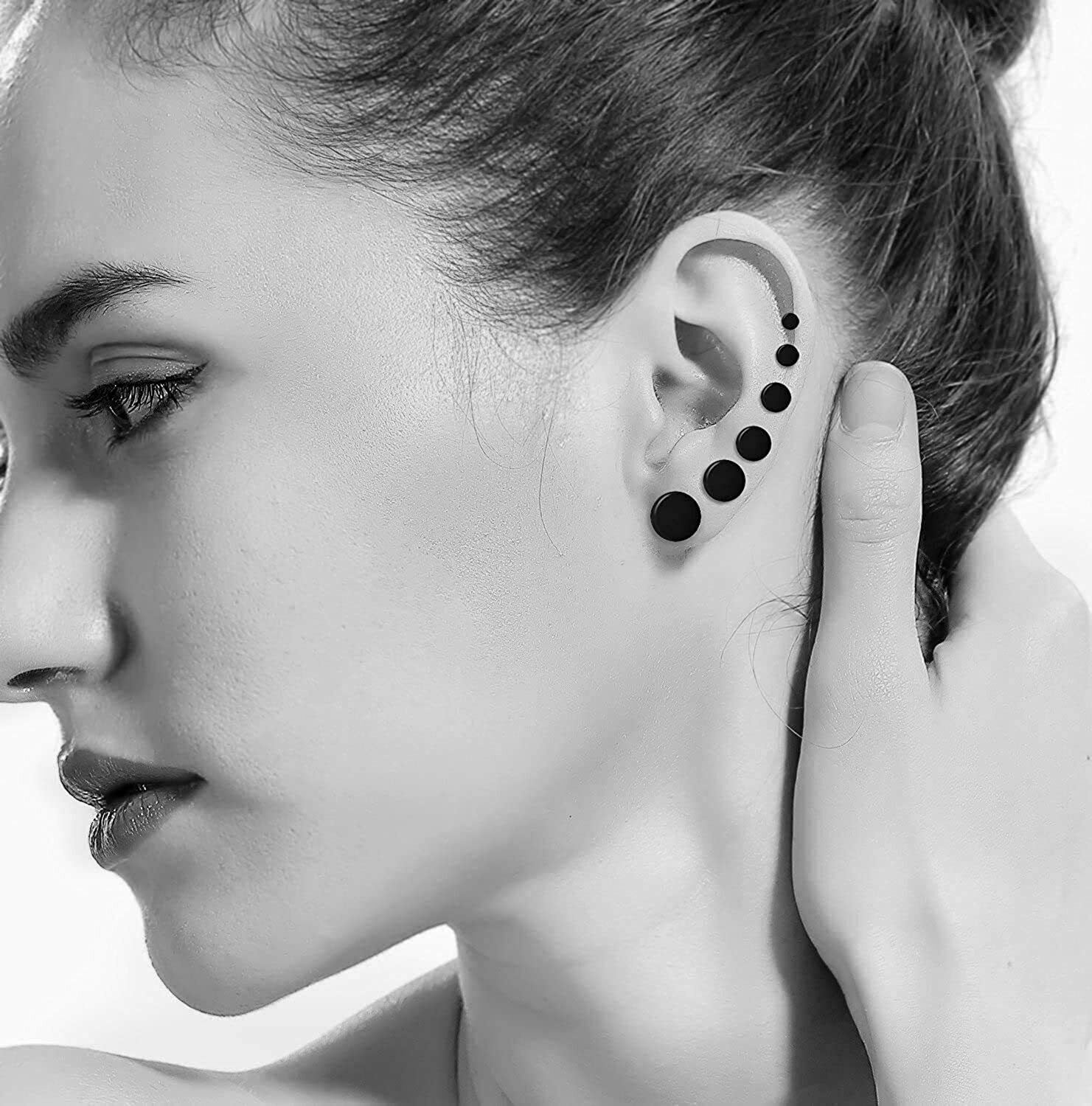 Stud Earrings for Men Women Ear Piercing Ear Plugs Tunnel Fake Gauge Earrings