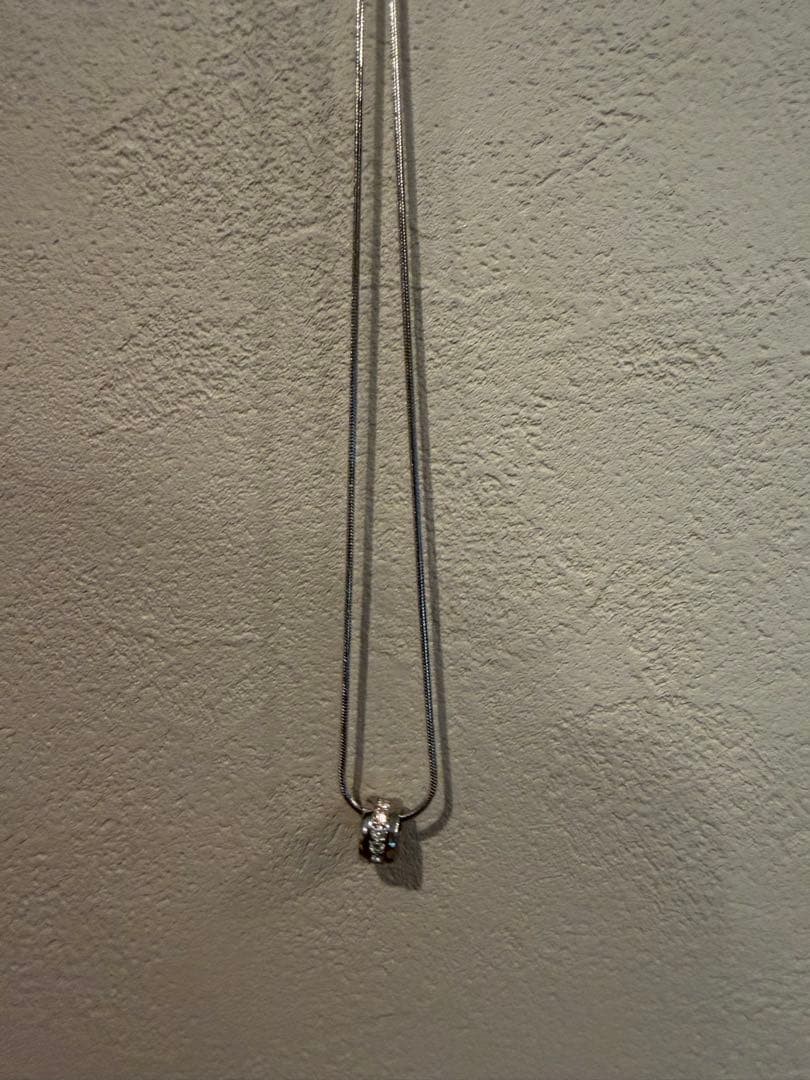 Swarovski Crystal Necklace Silver Snake Chain Used Not specified