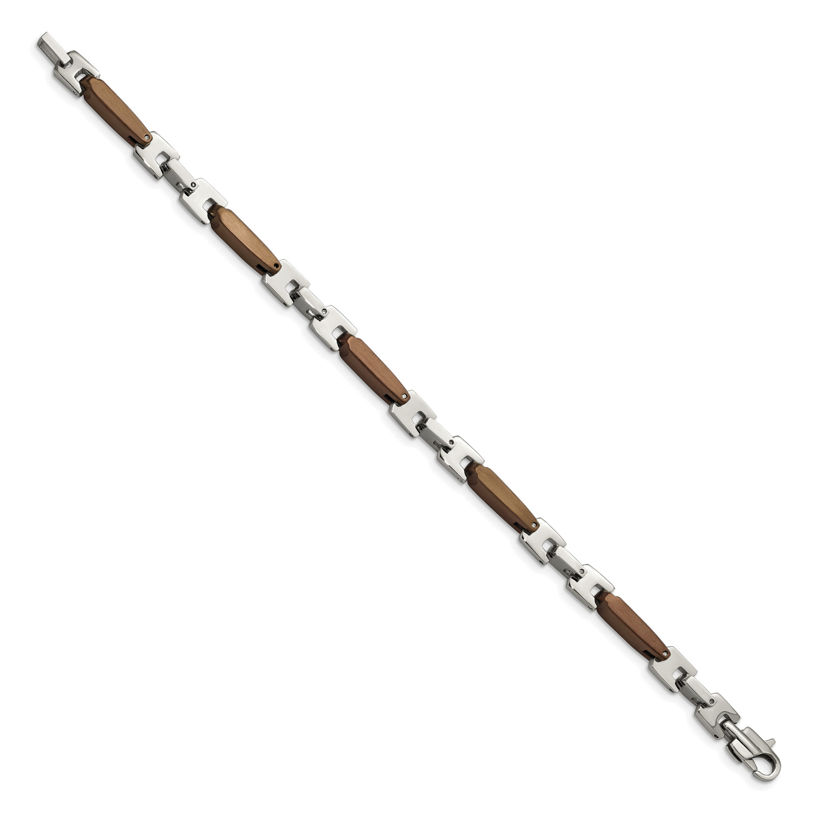 Chisel Stainless Steel Polished Brown IP-plated 8.25 inch Bracelet SRB352