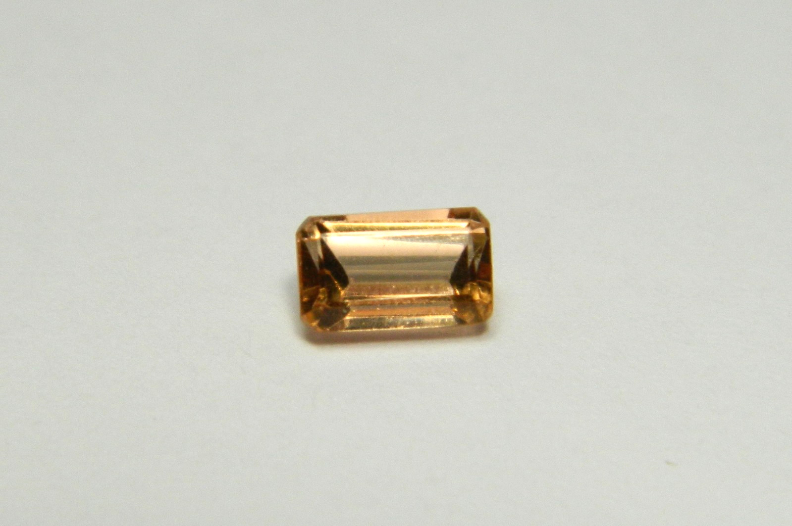 Imperial Topaz 0.64 Ct Clarity IF Emerald Cut Natural Peach Brazil I192