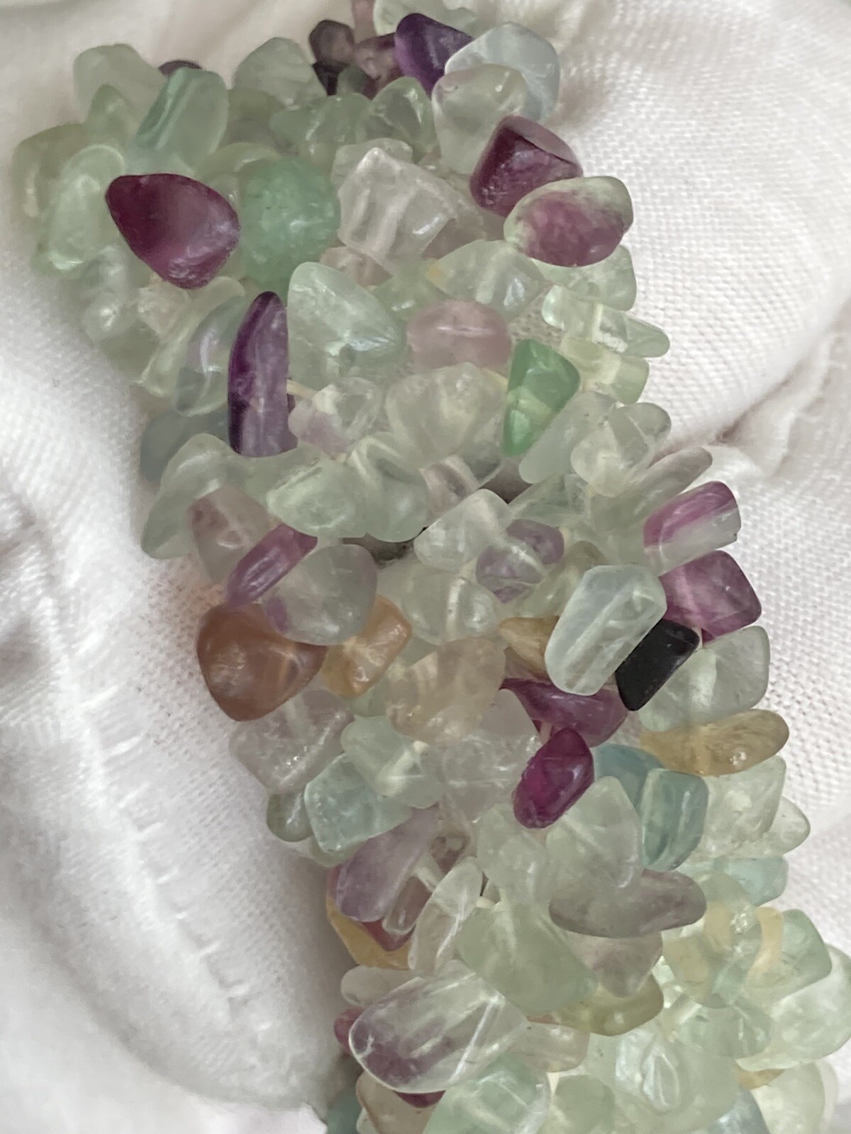 Vintage Amethyst, Quartz & Chrysoprase Wide Stretch Bracelet 6.5in Lovely 63.54g