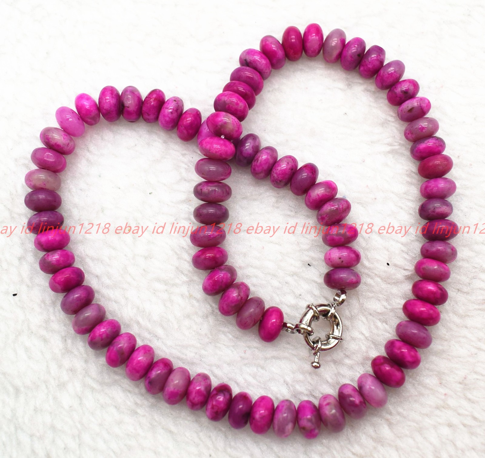 Natural Pretty 5x8mm Rose Red Crazy Agate Gems Rondelle Bead Necklace 16-36in