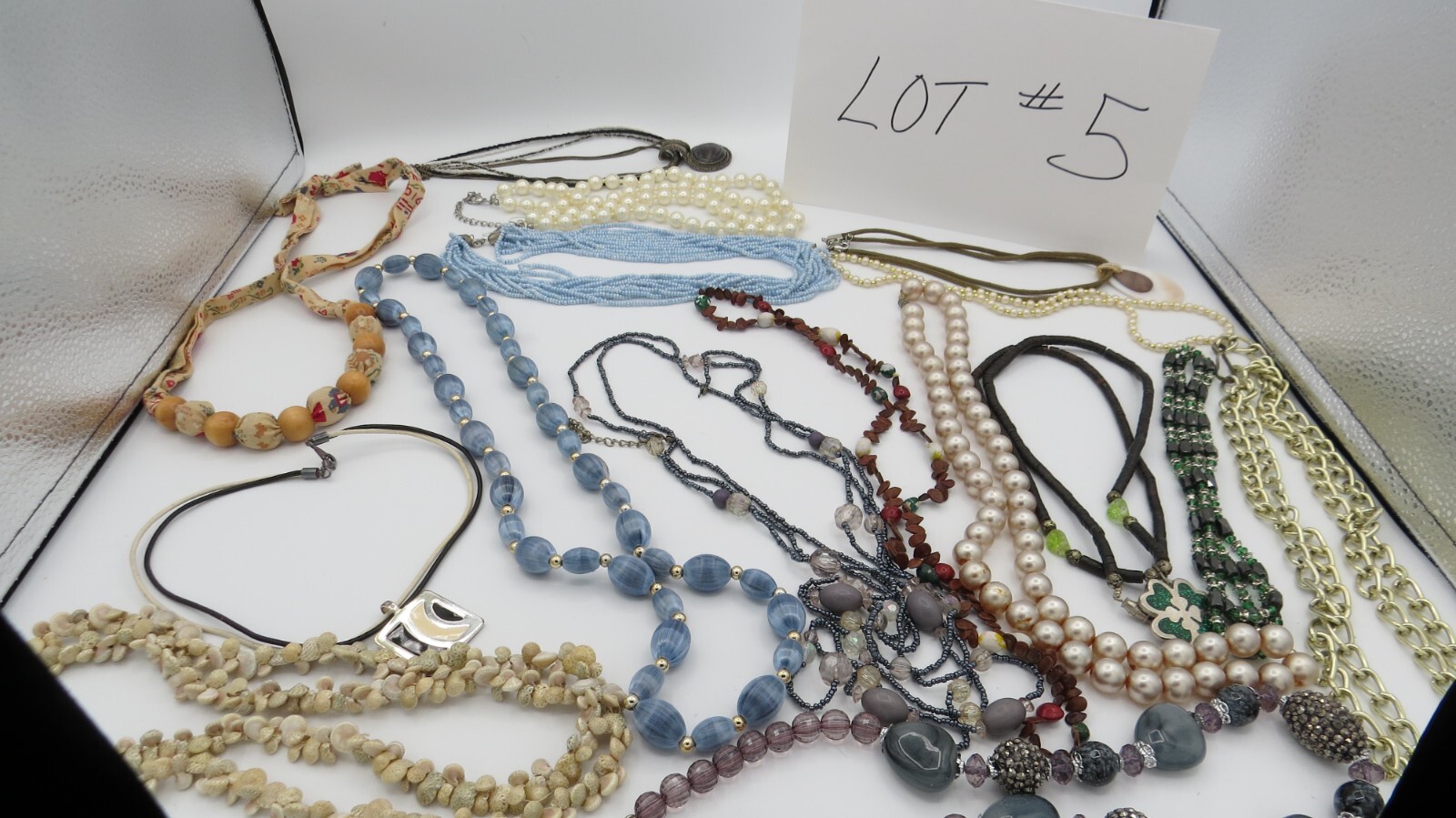 Costume Jewelry Lot 16 Necklaces 13 Bracelets 9 Earrings 6 Pins/Pendan Resale #5