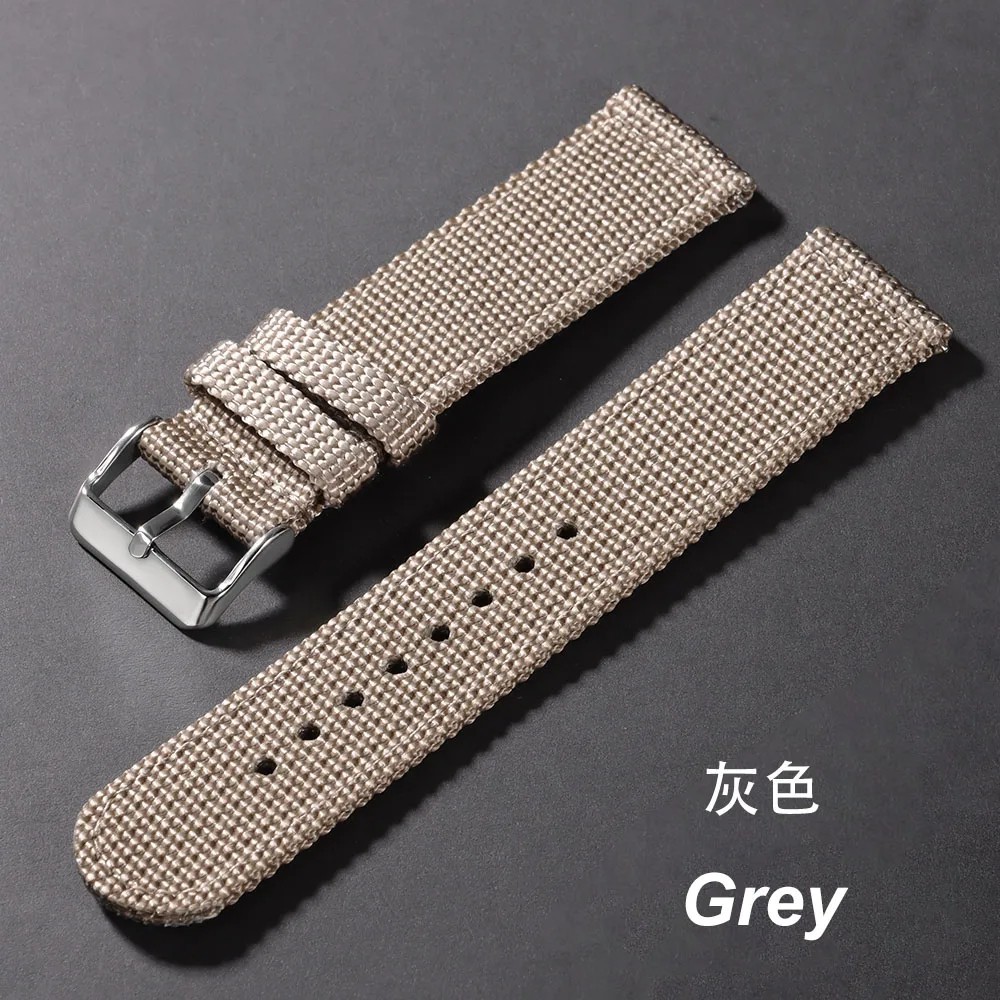 Canvas Quick Release Watch Strap 18,20,22,24mm Military Fabric Band Men Women