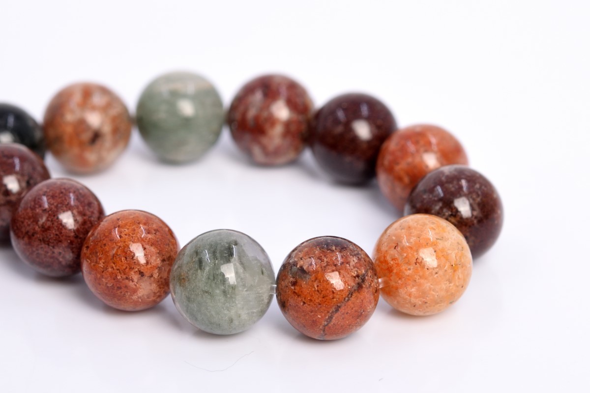 11MM Genuine Natural Mix Phantom Quartz Beads Grade AAA Round Loose Beads 7.5″