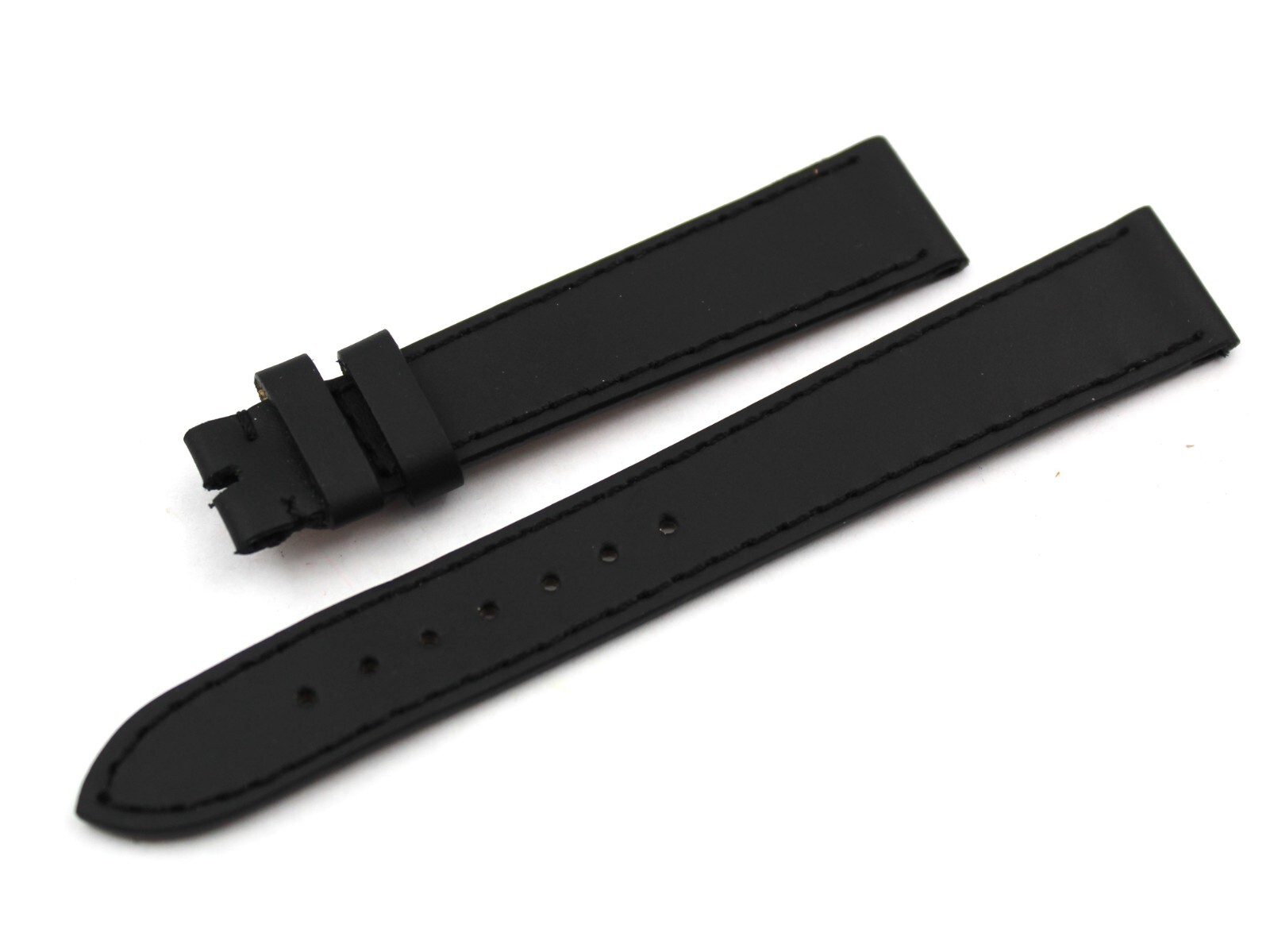 Genuine Black Leather Strap 16/14mm Accessories Spare Parts Luxury Leather Women Made Italy