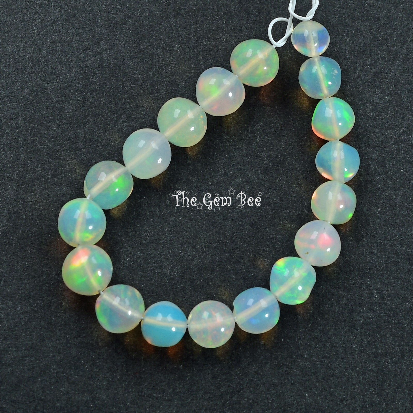 3.5mm-4.5mm Fine Ethiopian Crystal Opal Round Sphere Ball Beads 3″ Strand