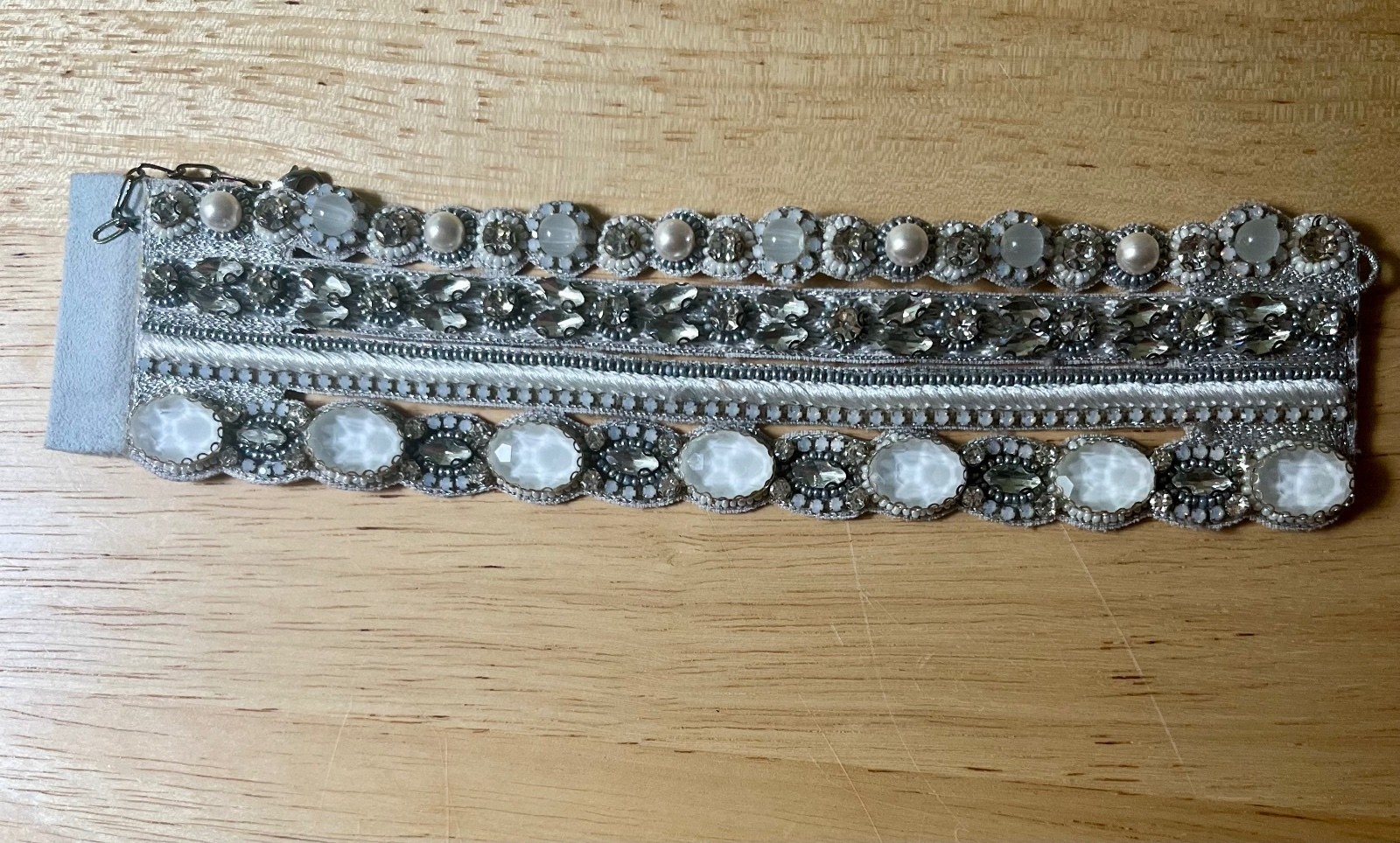 Deepa Gurnani Brixie Stone Beaded Cotton Bracelet with Magnetic Styling