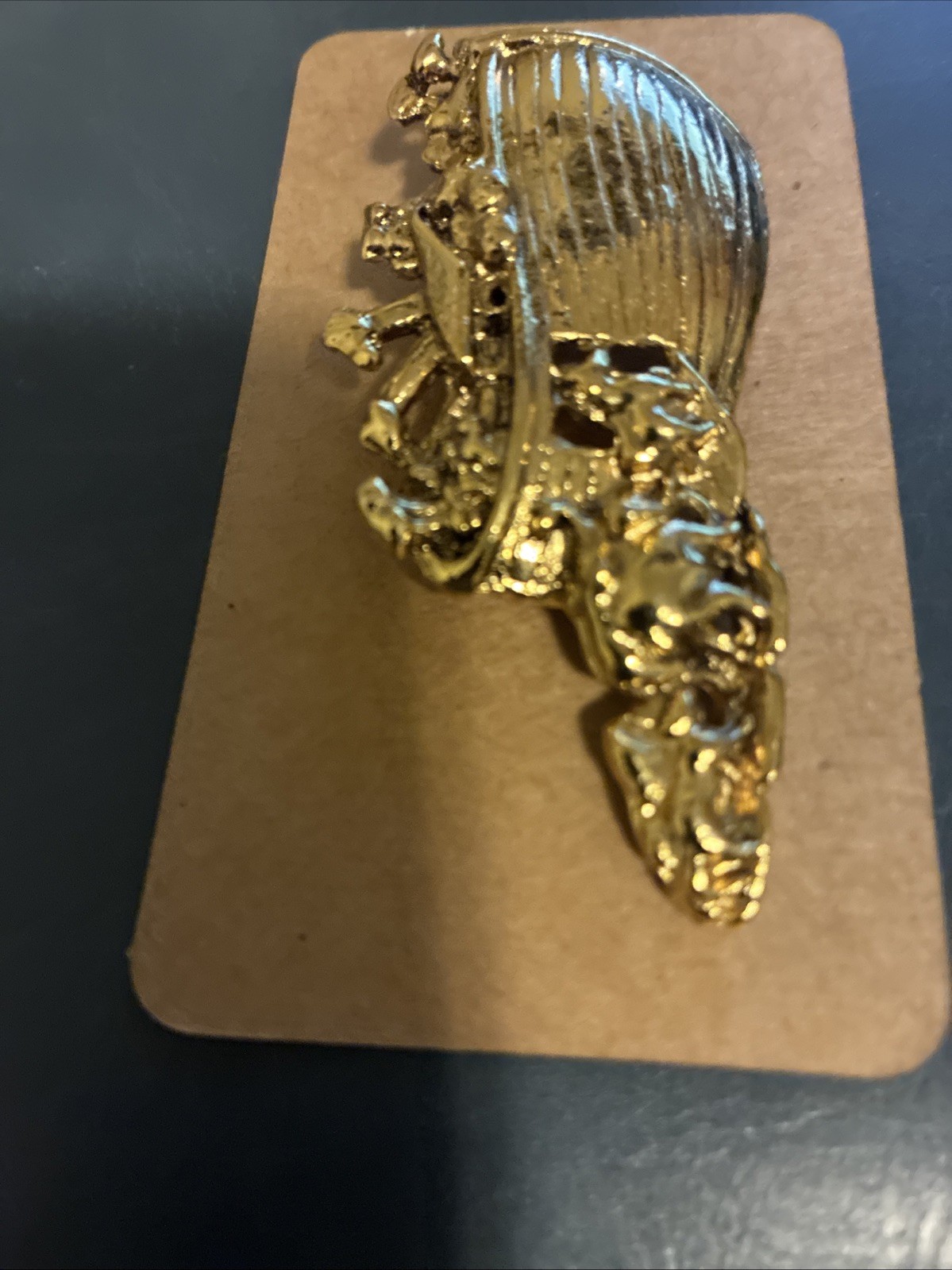 Noah’s Ark Gold Tone Brooch