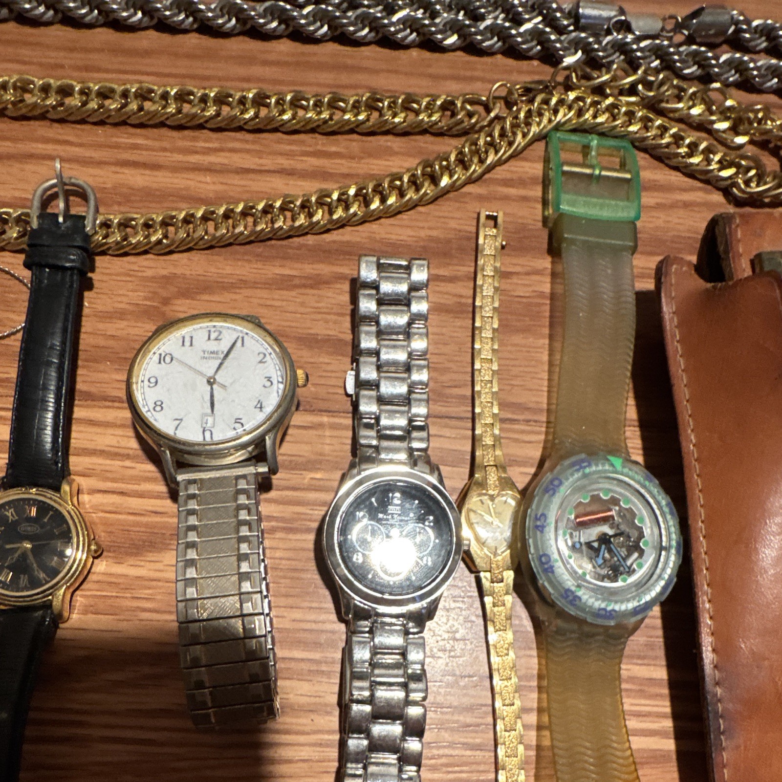 Vintage Costume Jewelry lot and semca watch and lot of watches