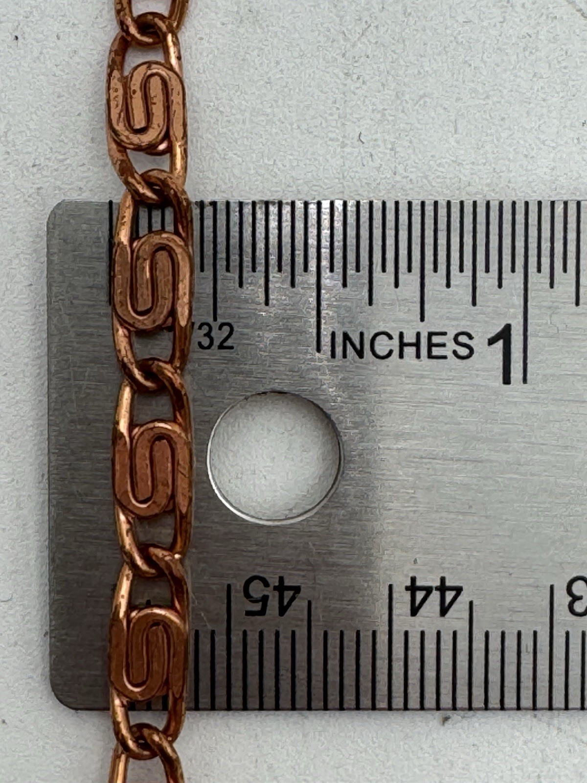 Solid Copper Chain Necklace 3/16 in W x 36 in L Chunky Bold Jewelry