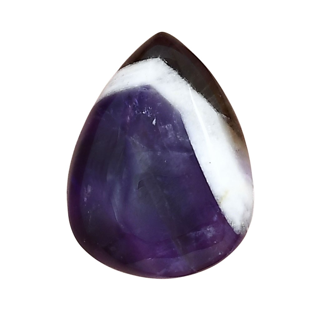 Natural Chevron Amethyst 24.3×18.5×7.8 mm Pear Polished Gemstone LS01056-12
