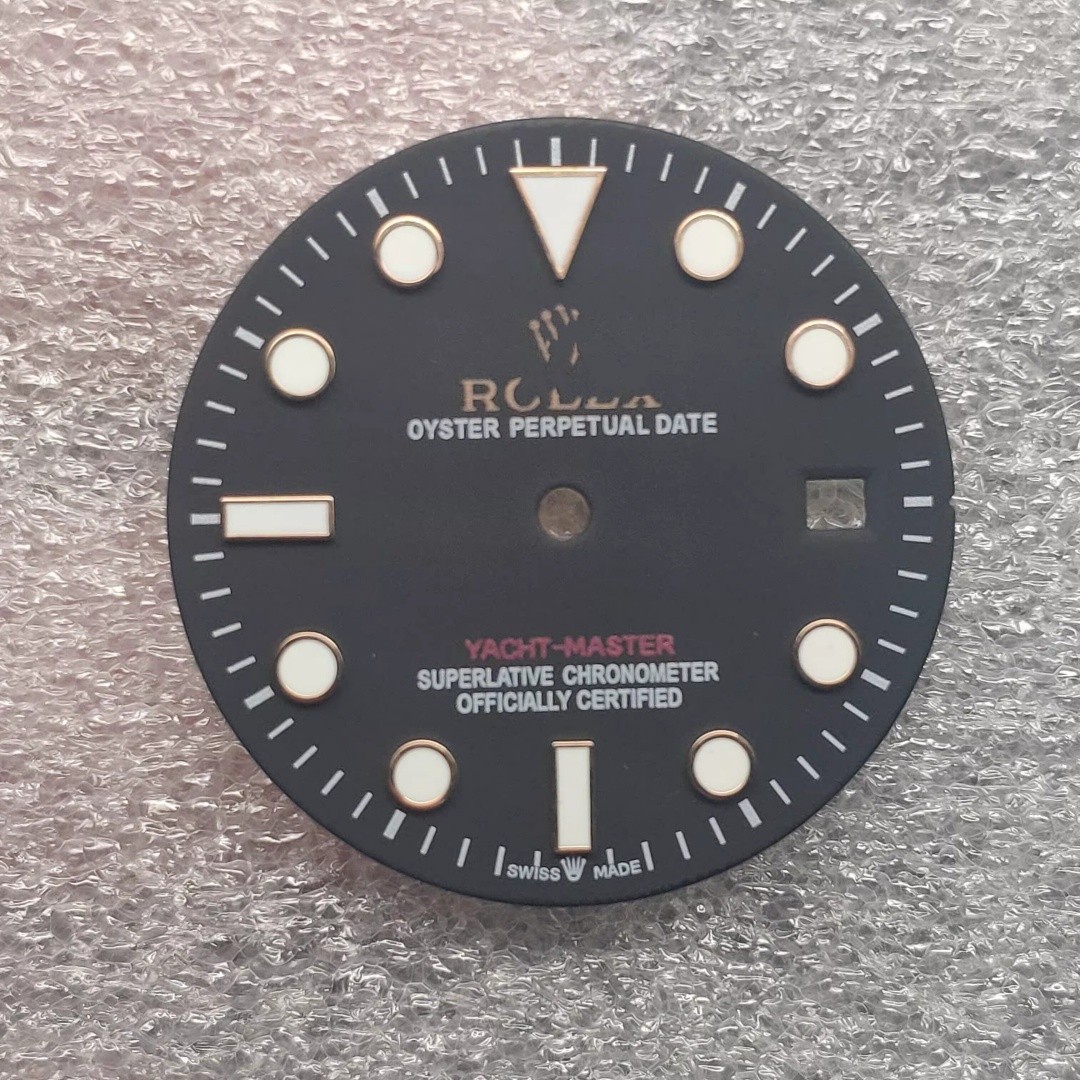 28.5mm Yacht Watch Dial Ice Blue Luminous for 8215 2813 Movement Watch Parts