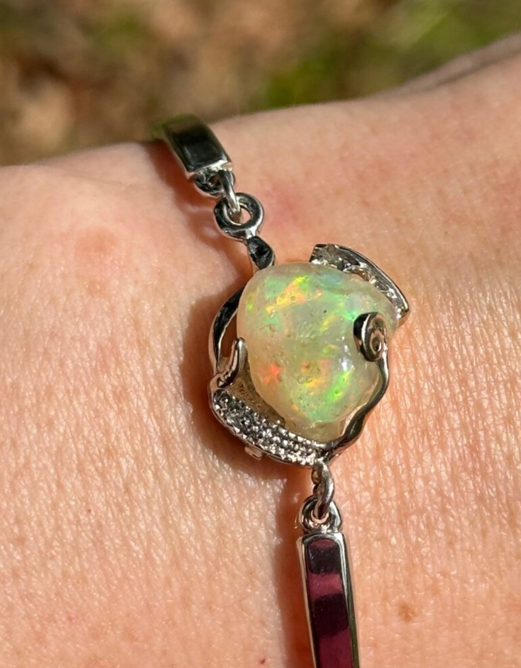 Vintage Opal Adjustible Cuff Bracelet