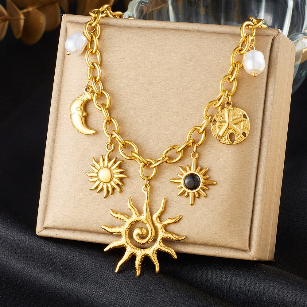 Vintage Multi-Layer Fish Pendant Necklace