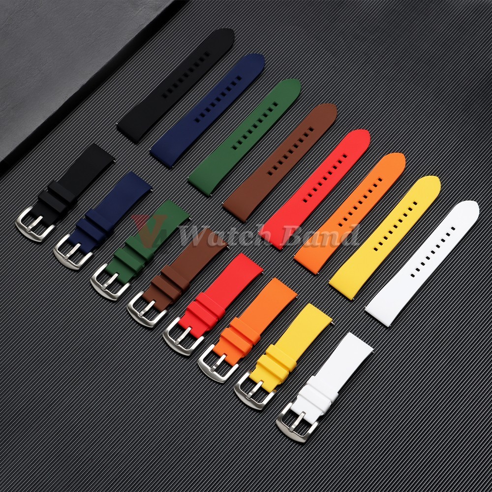 Universal Silicone Watch Strap 18-24mm Quick Release Rubber Sport Band