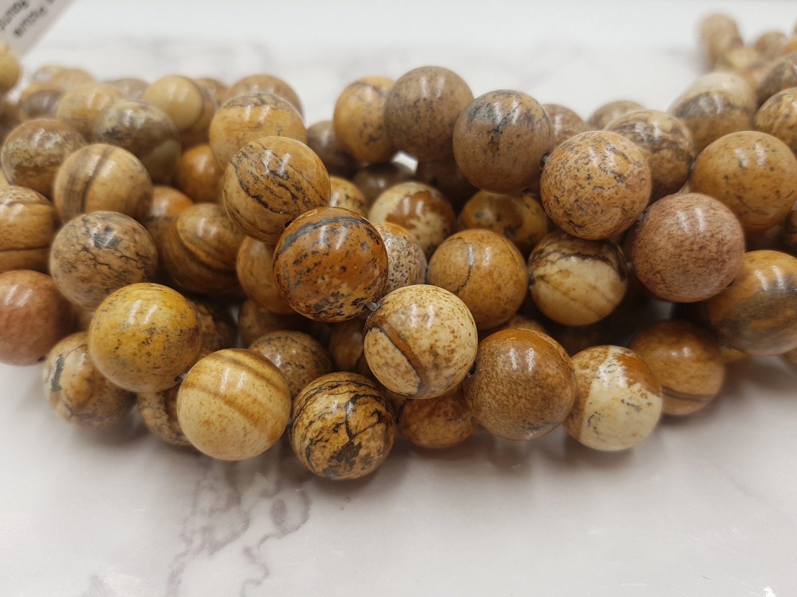 Picture Jasper Smooth Round Beads 4mm 6mm 8mm 10mm 12mm 15.5″ Strand