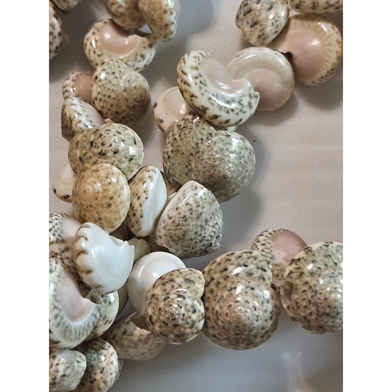 Boho shell beaded necklace | Natural seashell strand | Beach style jewelry