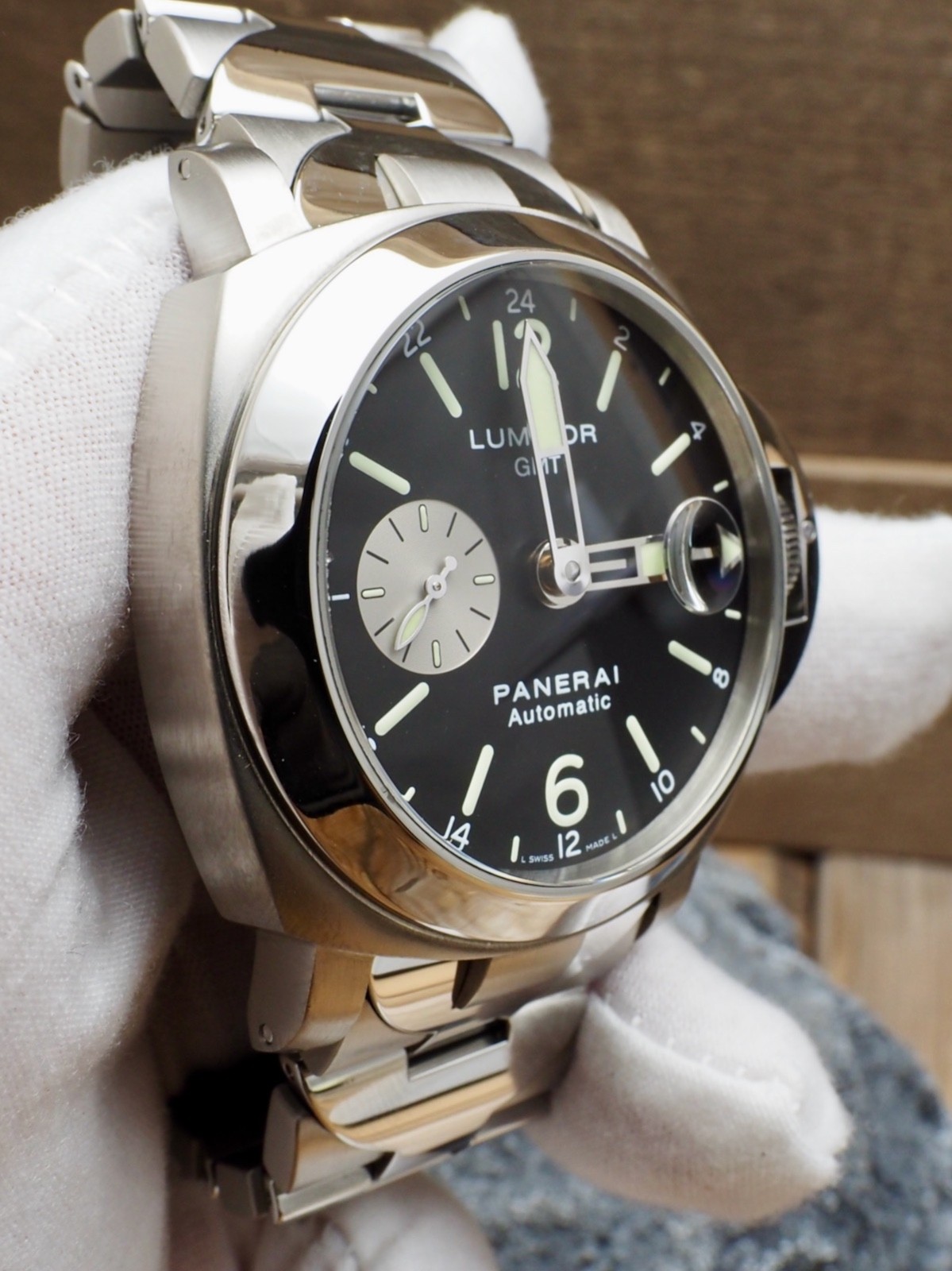 Panerai Luminor GMT Titanium/ Steel Bracelet PAM00161 With Box & Papers! RARE