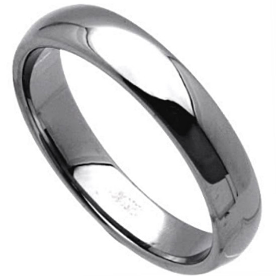 Plain Polished TUNGSTEN CARBIDE RING, Wedding Band, size 12 – in Gift Box