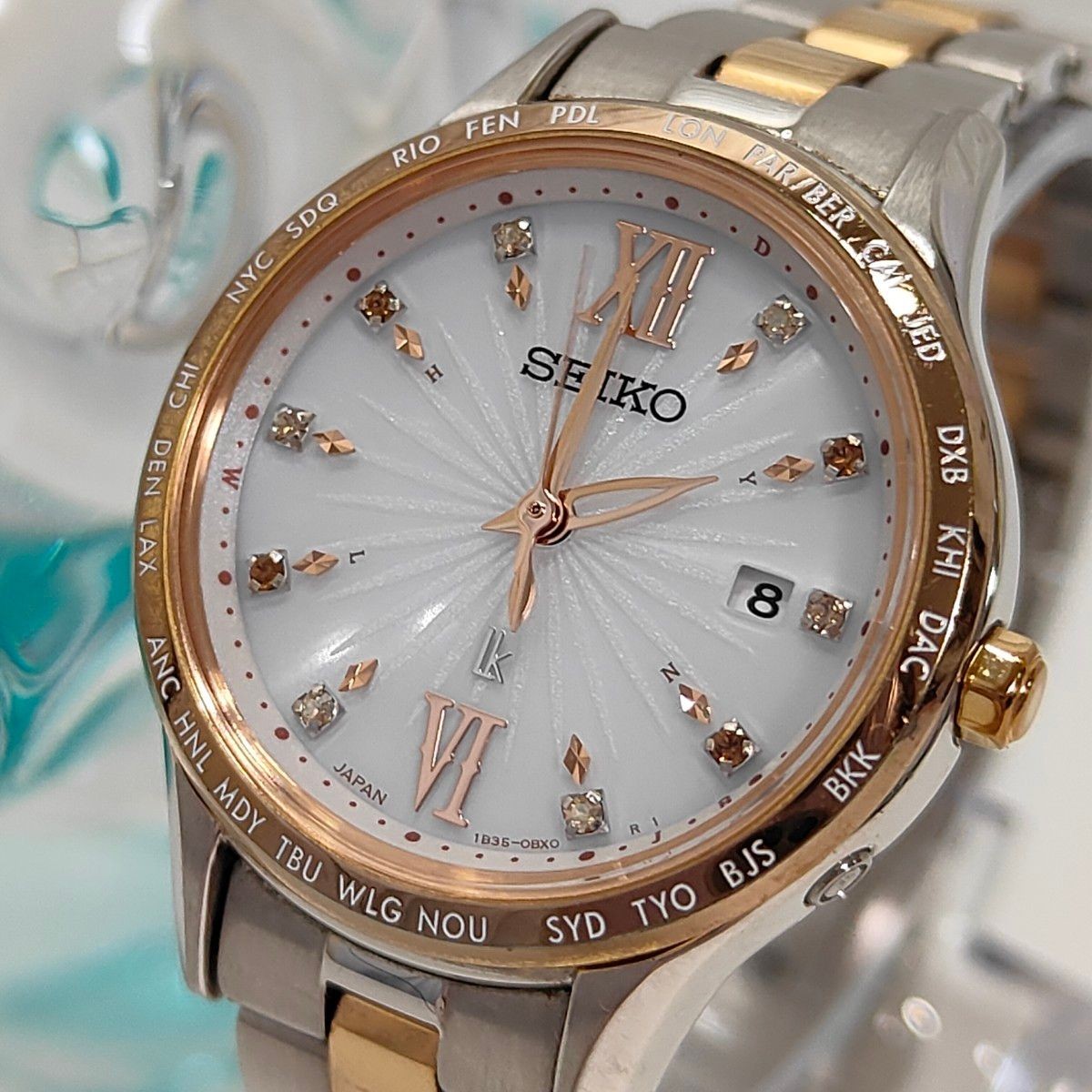 SEIKO LUKIA Limited Model SSVV072 Glitter Radio Solar Watch Seiko Lukia Working