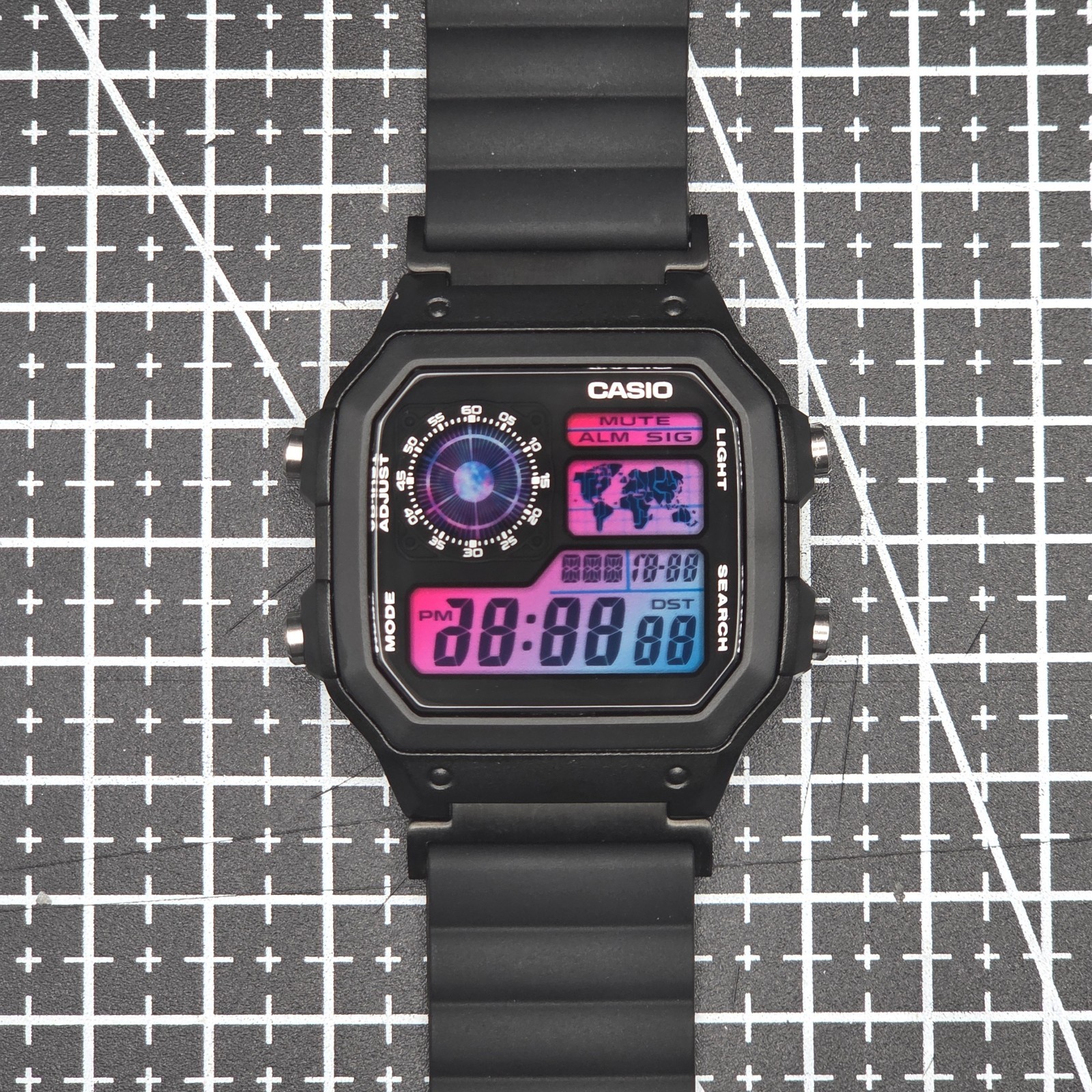 New Casio Royale AE1200 Mod – Event Horizon. Nebula Gradient. Hydromod.