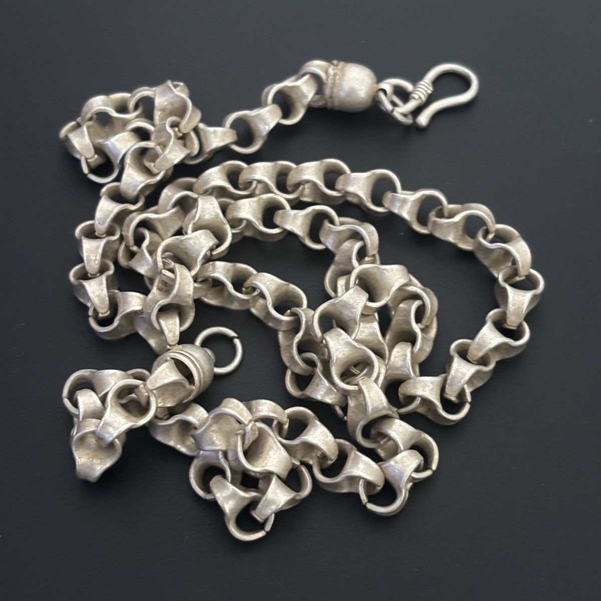 Tibetan Silver Necklace Nepalese Craft Chain Tibetan Silver Necklace 60CM