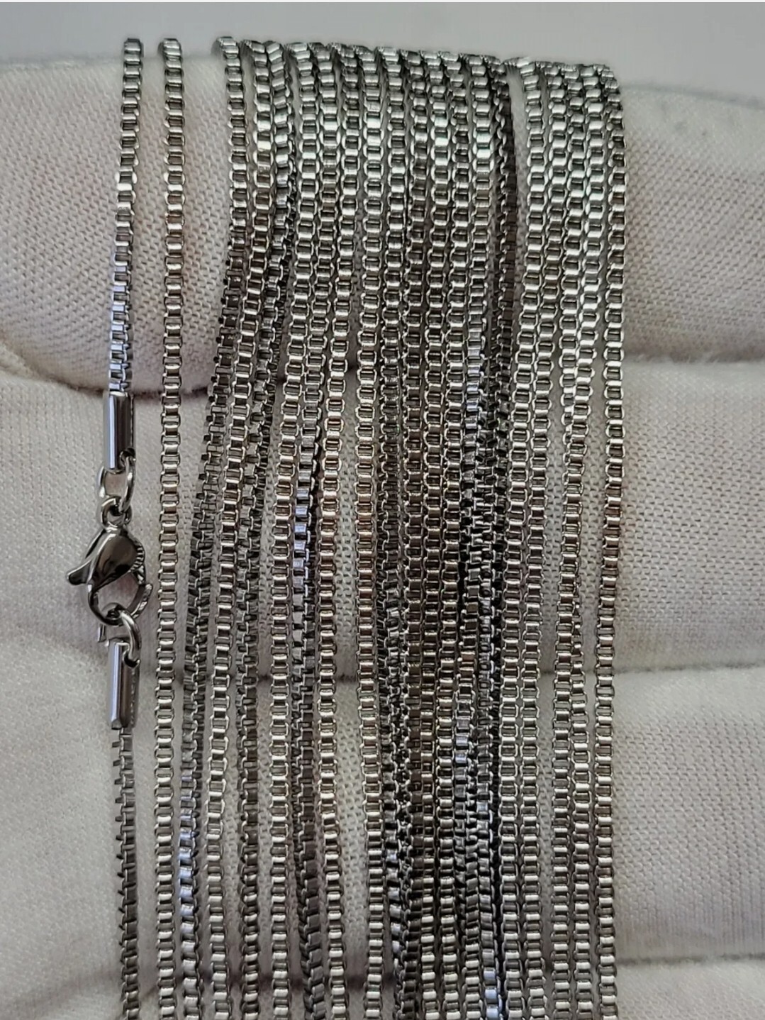 Stainless Steel Box Chain 1.5mm 16-24in For Men Women Hip Hop Jewelry Unisex