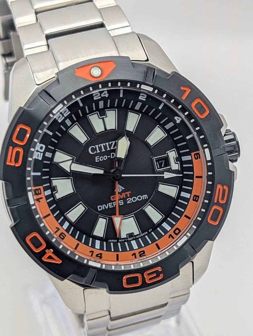 CITIZEN PROMASTER MARINE BJ7129-56E Eco-Drive GMT 44mm Black Watch