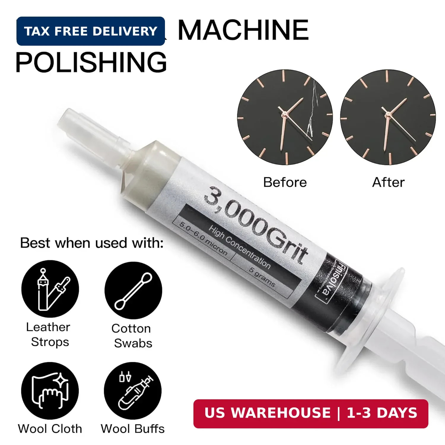 8 Pack Diamond Polishing Compound Genuine 50% Concentration Diamond Paste Kit 80