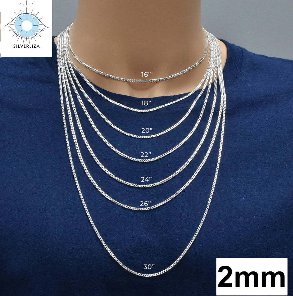 925 Sterling Silver Men & Women Cuban Curb Chain Heavy Link Necklace – ALL Sizes