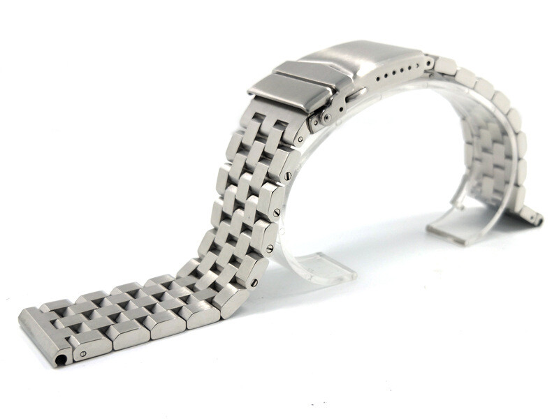 Solid Brushed Stainless Steel Watch Strap Watch Band Bracelet Screw Link 18-24mm