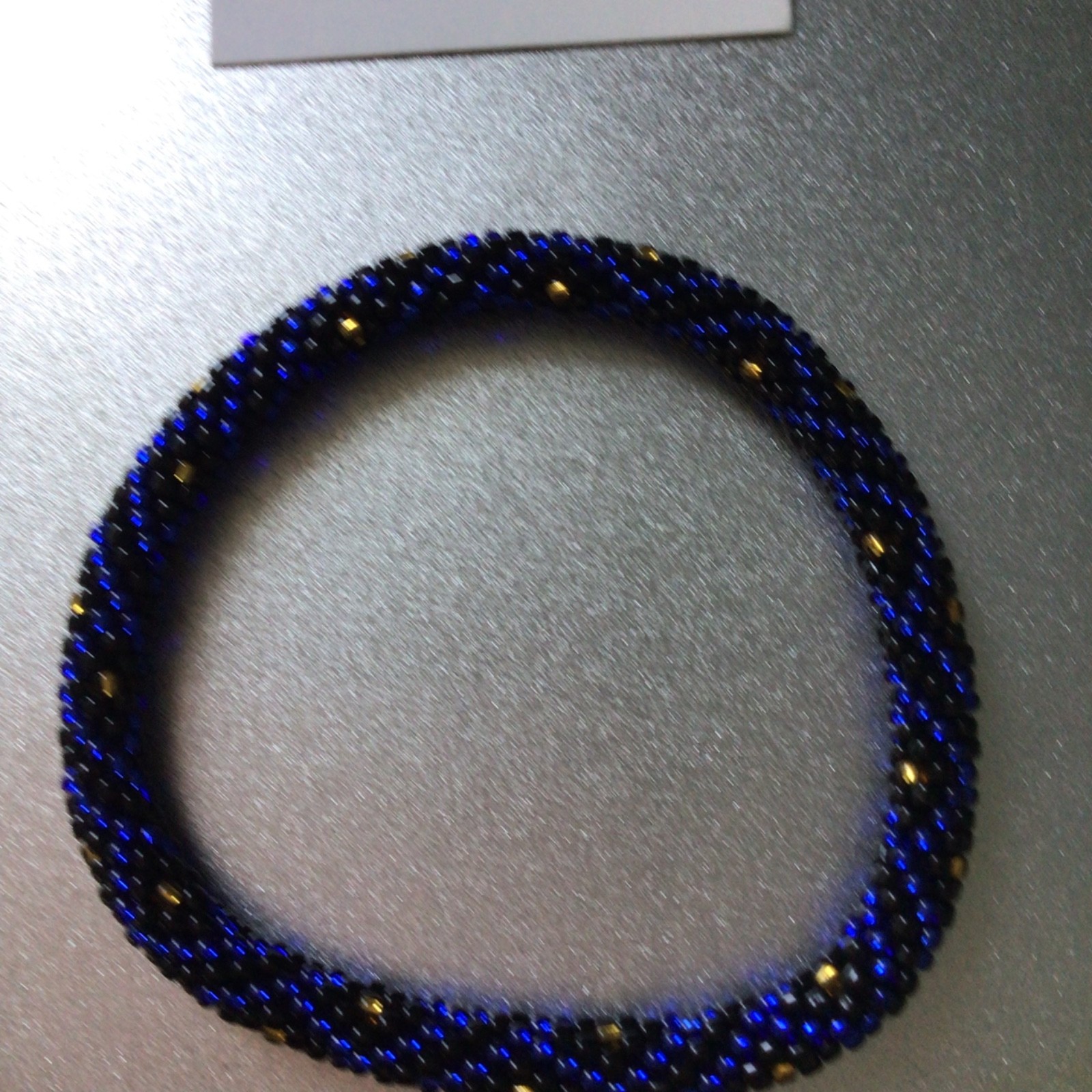 GLASS BEAD 8″ ROLL ON SASHKA BRACELETS, 3 PCS