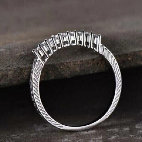 Lab Grown Diamond Solitaire Ring 925 Sterling Silver Engagement Jewelry
