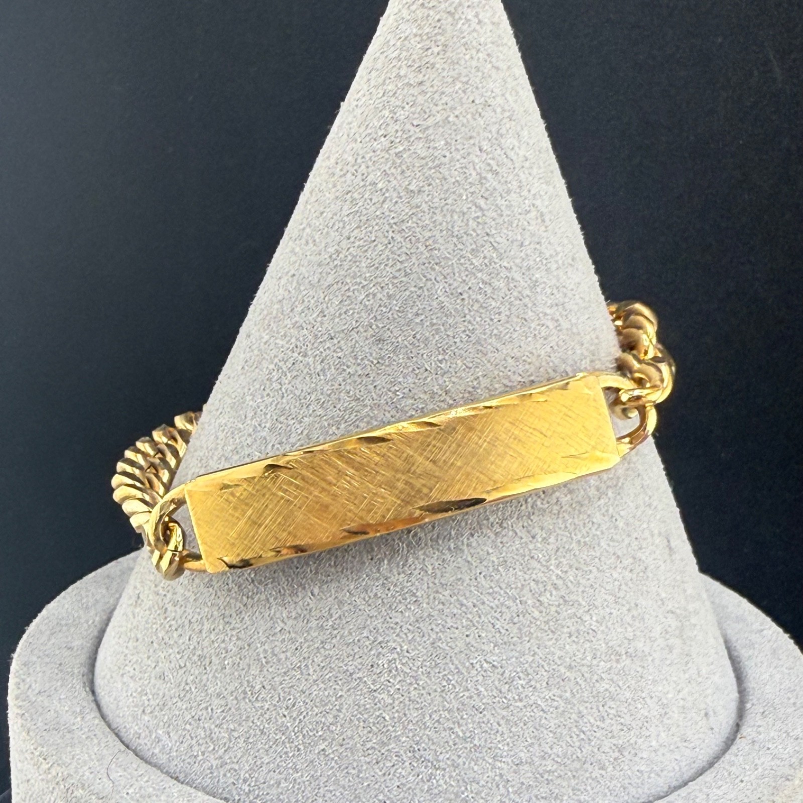 Vintage ID Bracelet Gold Electroplate NOT Engraved Champion 6.5”
