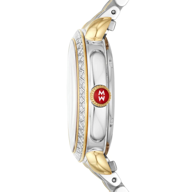 Michele Sidney Classic Two-Tone MOP Diamond Dial Ladies Watch MWW30B000002