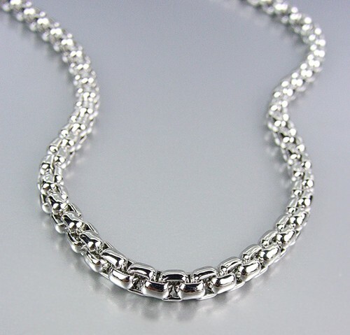 NEW CLASSIC Designer Silver Box Cable Links Chain Necklace 16 18 20 24 30 Inches