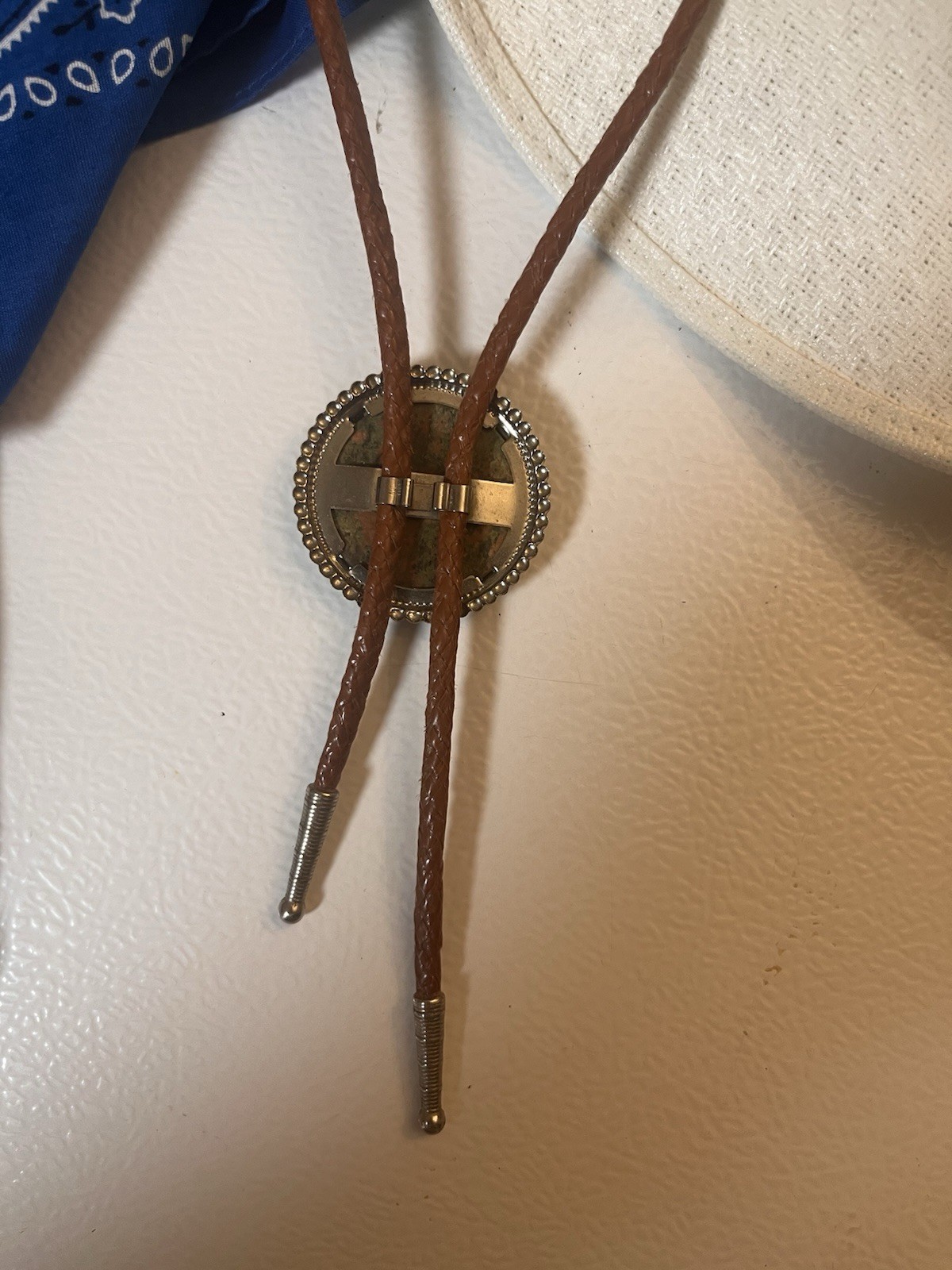 Bolo Tie with Unakite semi- precious stone