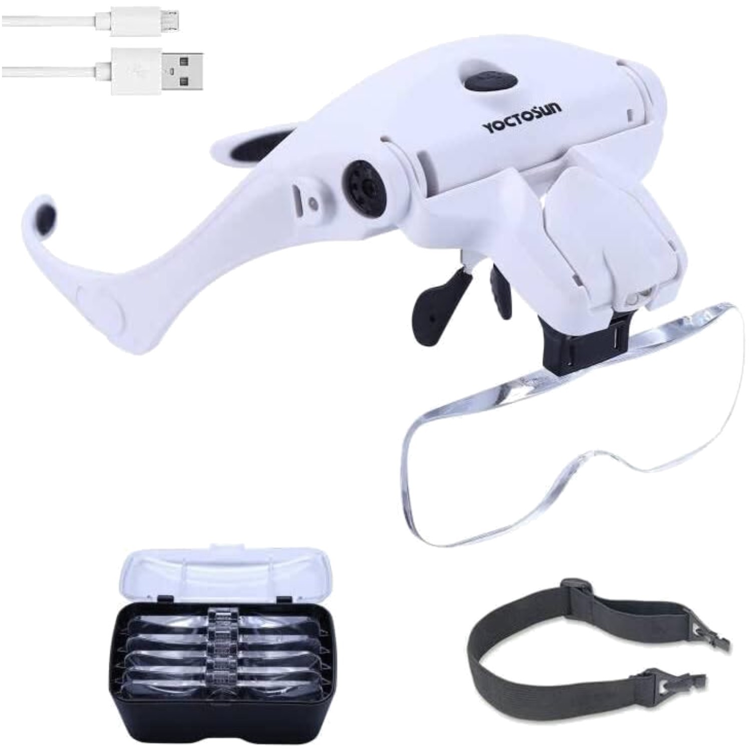 Ultra-Clear LED Head Magnifier with 350% Magnification – Rechargeable & Portable