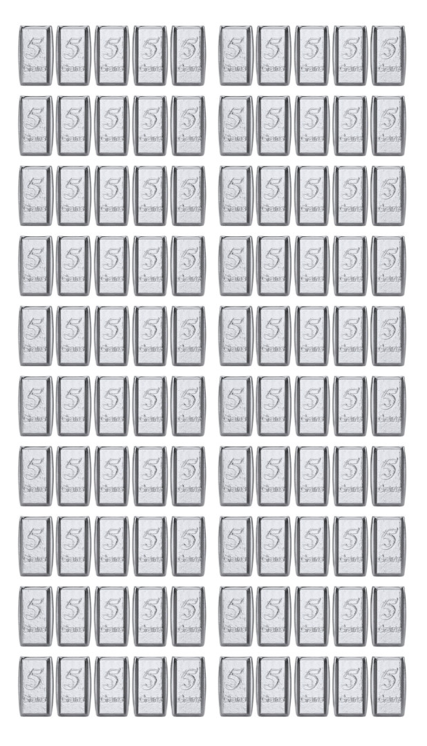100 LOT Silver Bars 32 grams Pure 999 Fine Solid 5GN Bullion Precious Metal Shot