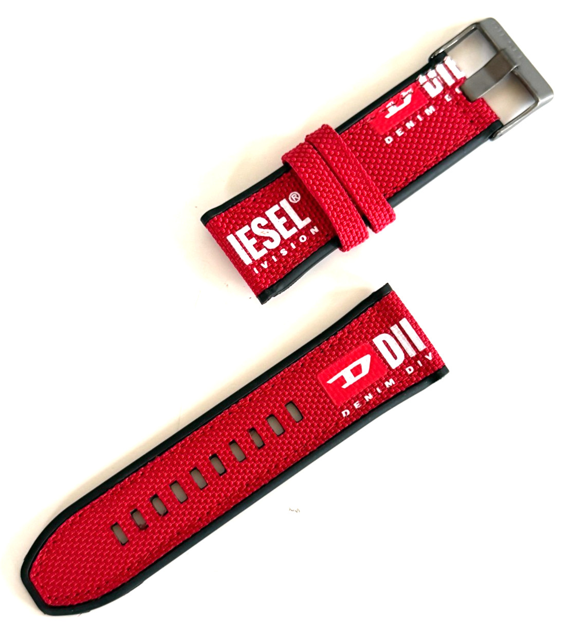 DIESEL DZ7423 Replacement Nylon Watch Band Strap Red 28 mm
