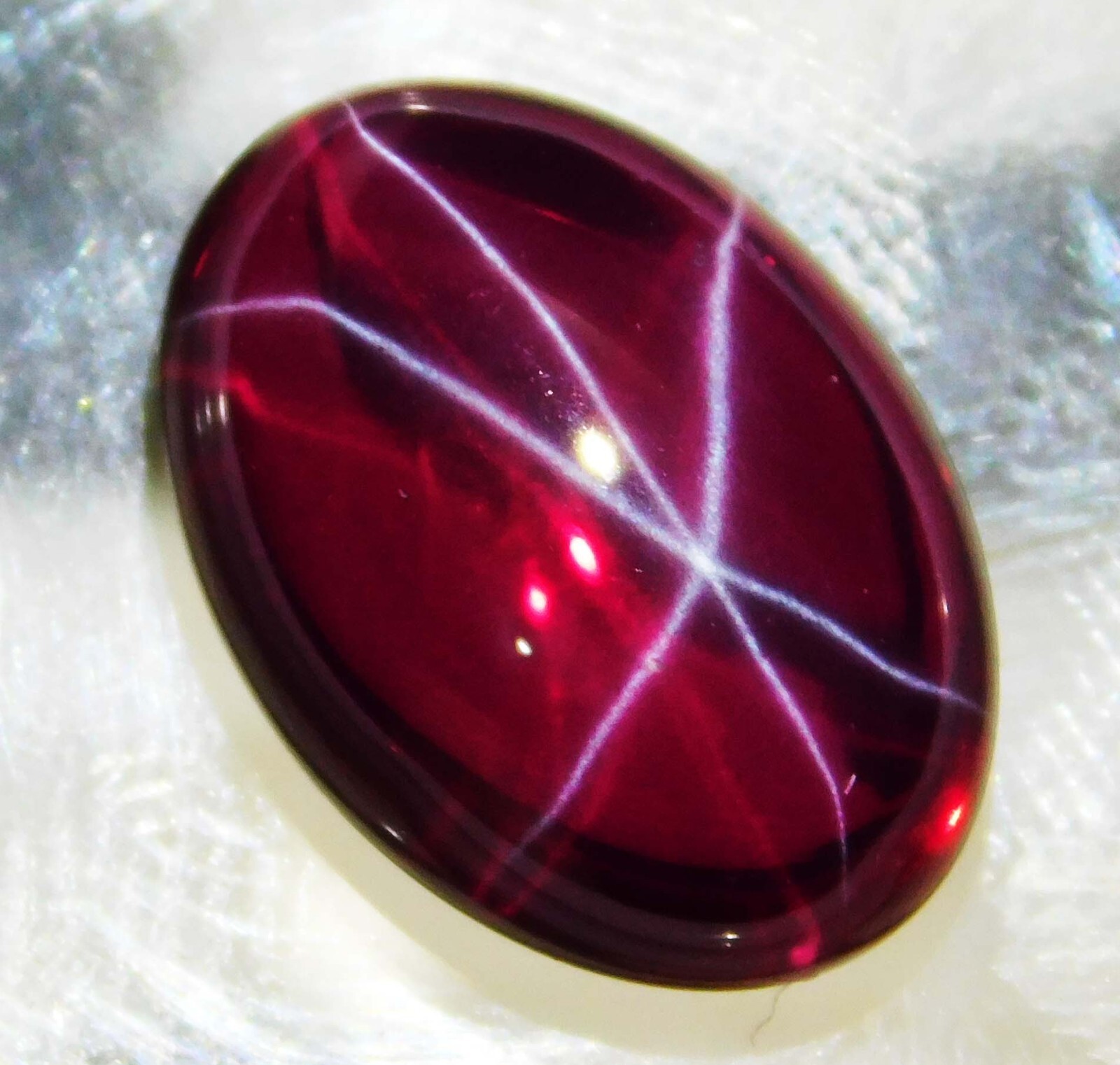 9.55 Ct Natural Red Star Ruby Cabochon Cut CERTIFIED Loose Gemstone 6 Rays
