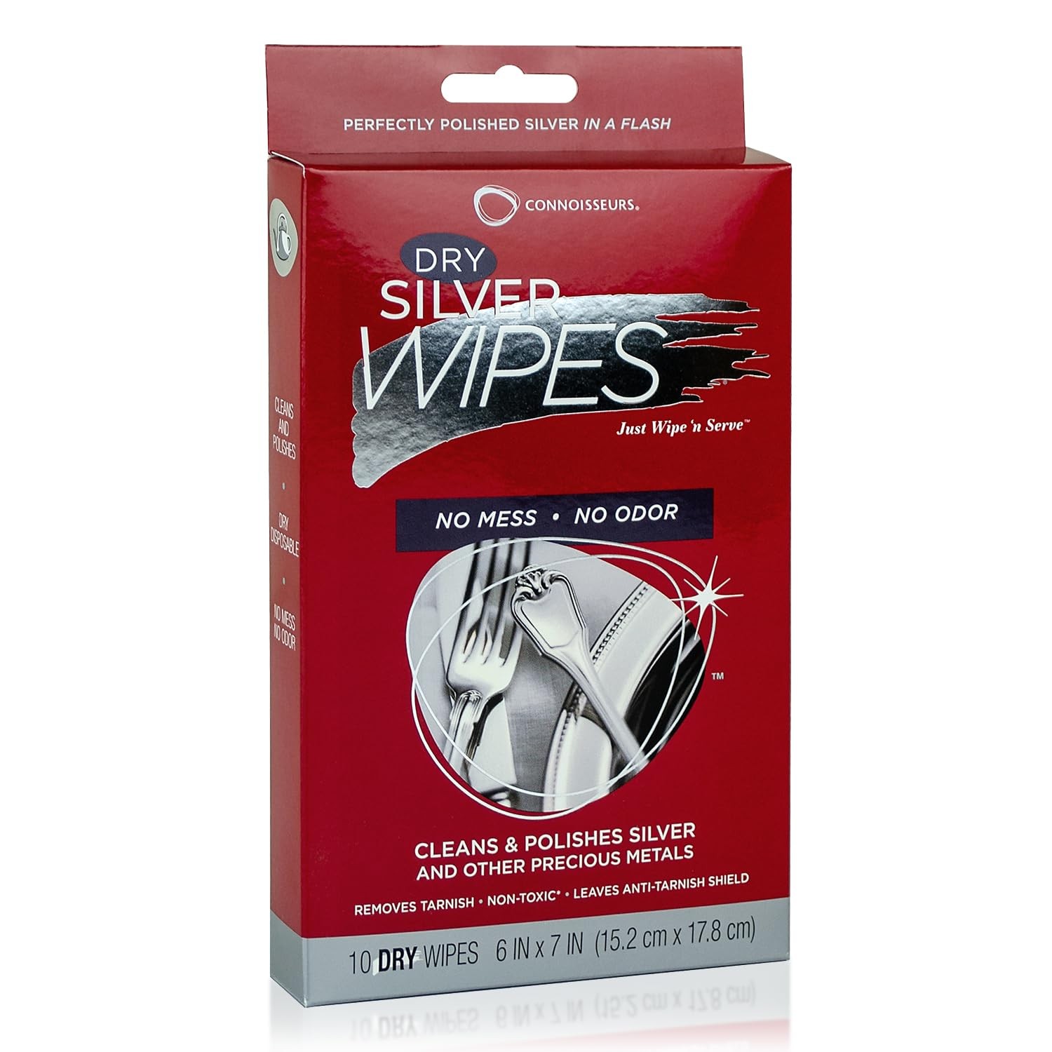 Connoisseurs Silver Cleaner Wipes for Sterling 1 Count (Pack of 10), White