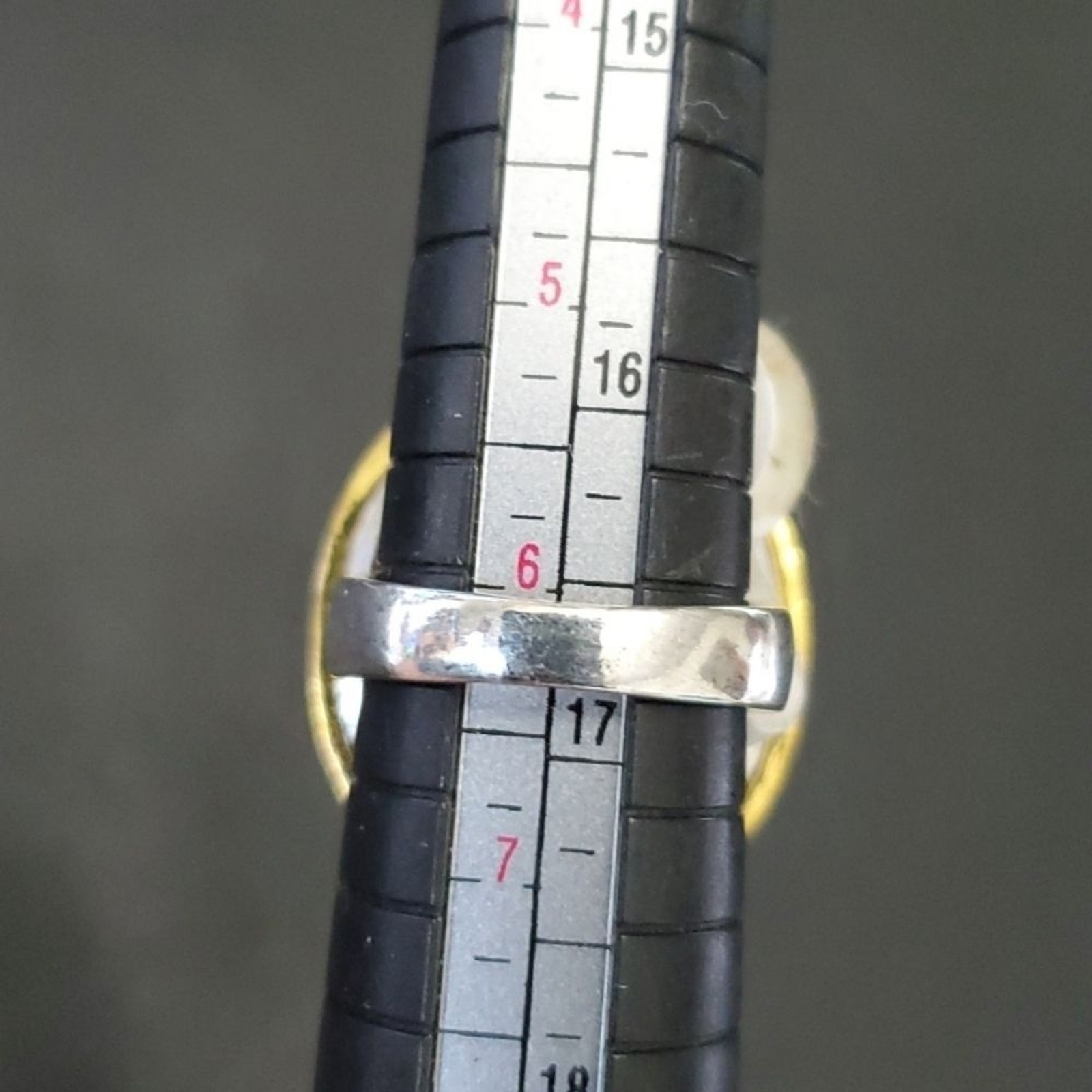 Gold tone and silver tone bling ring 6.25