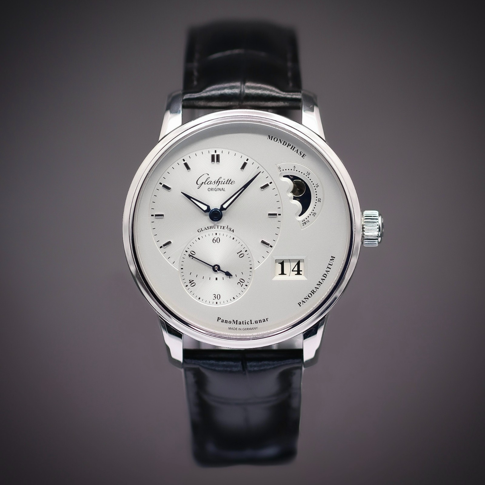 GLASSHÜTE PanoMaticLunar 40 | Silver Dial | Ref. 1-90-02-42-32-50 | Full Set