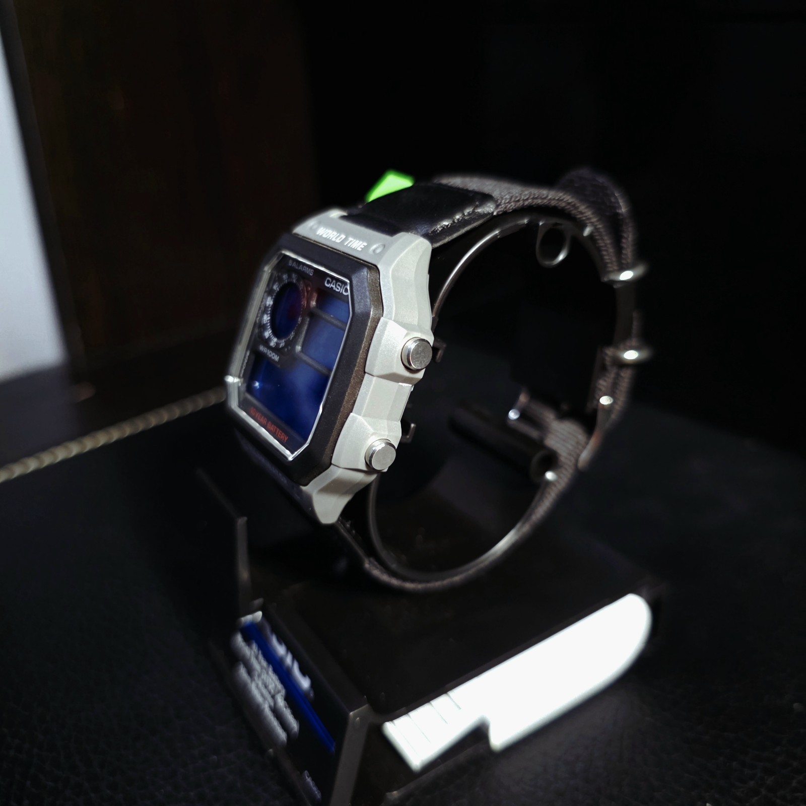 Blue 🔵 Casio Royale World Time AE1200 Grey Case Custom Mod